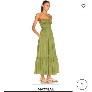 Matteau Shirred Cami Cotton/Silk Dress - Size 3 (fits 4-6)